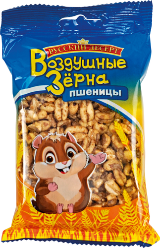 

Воздушные зерна пшеницы РУССКИЙ ДЕСЕРТ в карамельном сиропе, 35г