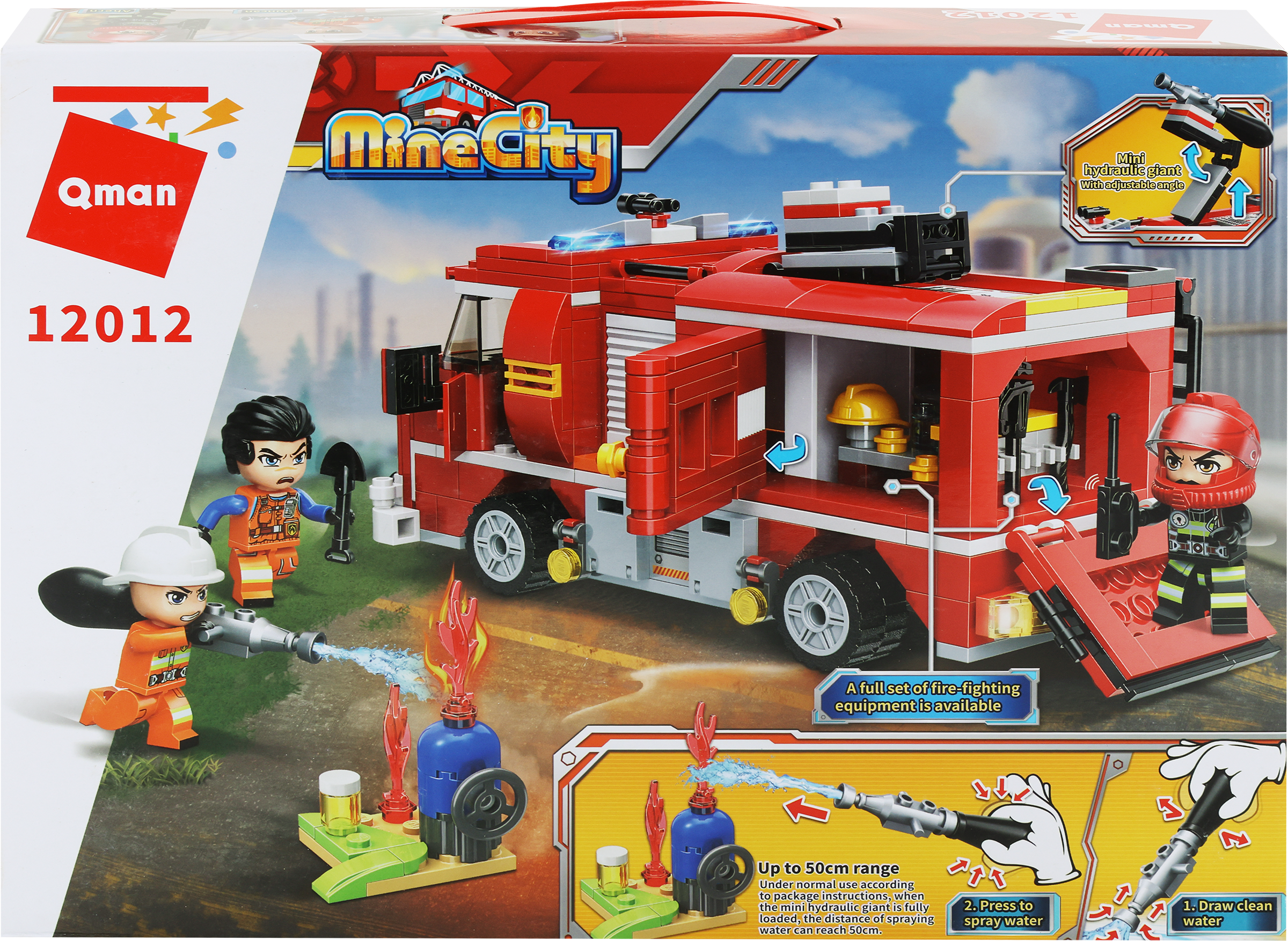 

Конструктор Qman Пожарная машина 370 деталей