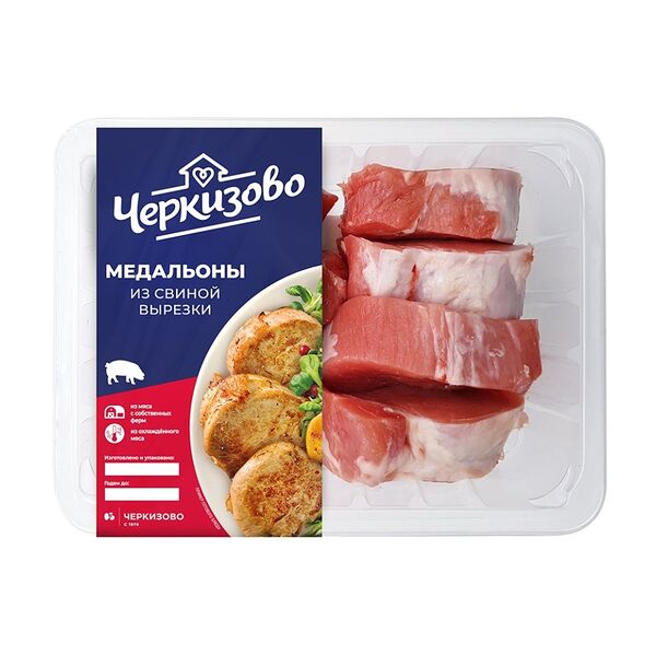 Медальоны Черкизово из свиной вырезки охлажденные, 500г