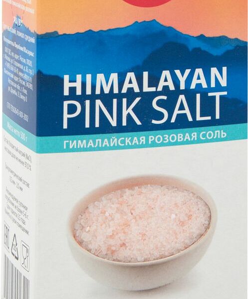 Соль Salina Гималайская каменная розовая поваренная пищевая, 500г