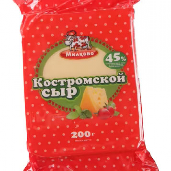 Сыр Костромской 45% ТМ Милково 