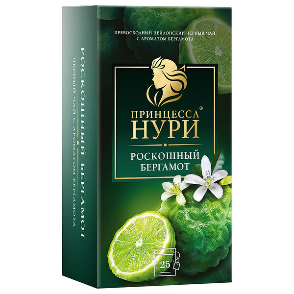 Чай Принцесса Нури 25 пак*1.5 г бергамот черный