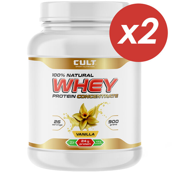 Cult 100% Whey Protein 75 ваниль 2 шт по 900 г