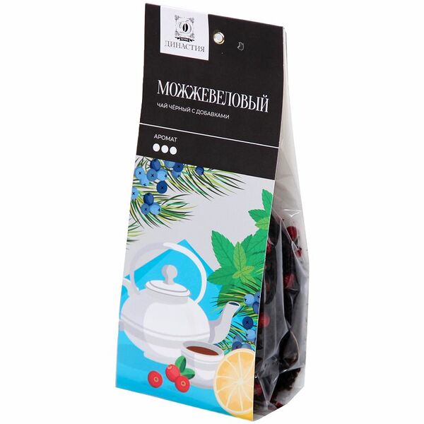 Чай Династия Можжевеловый чёрный с добавками