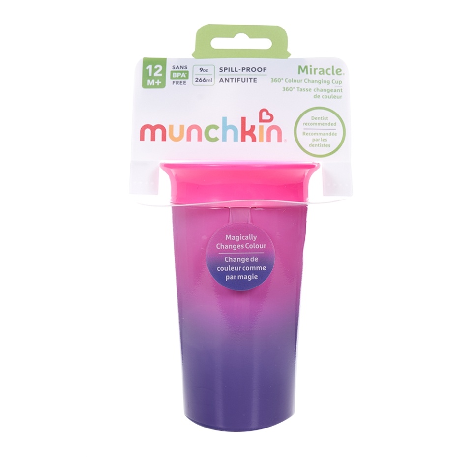 

Поильник розовый Miracle 360° Colour Changing, Munchkin, 266 мл, Китай
