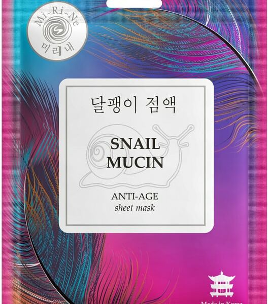 Маска тканевая для лица Mi-Ri-Ne Snail Mucin омолаживающая с муцином улитки 23г