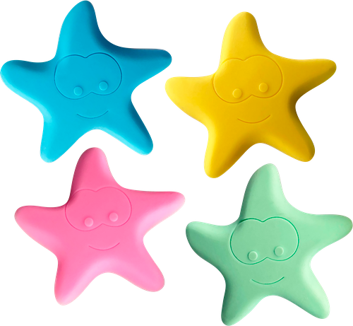 Набор защитных накладок ЛЕНТА Звездочки 4,8см, от ударов дверной ручки, в ассортименте, Арт. D010, 4шт