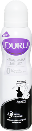 Дезодорант-спрей женский DURU Невидимая защита, 150 мл