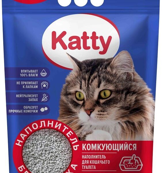 Наполнитель для кошачьего туалета Katty комкующийся 5кг