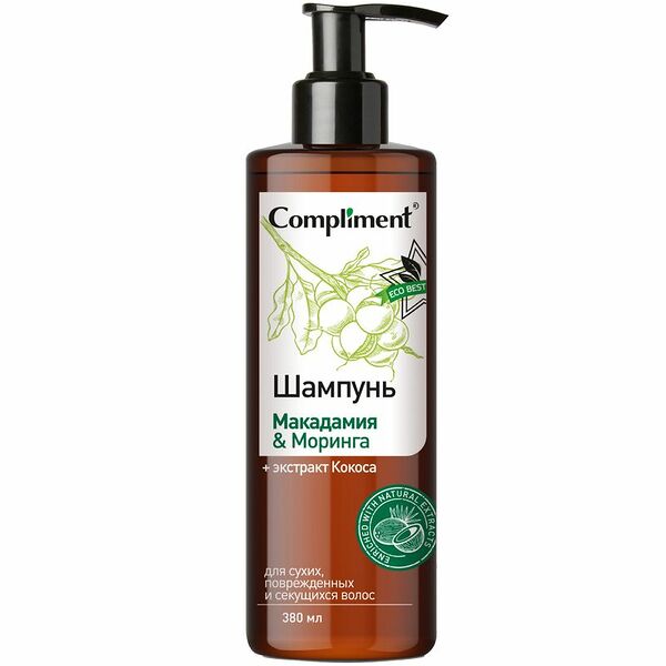 Шампунь для волос Compliment Eco Best Макадамия & Моринга