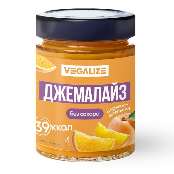 Десерт Vegalize из абрикоса и апельсина (без сахара) 240 г, Россия