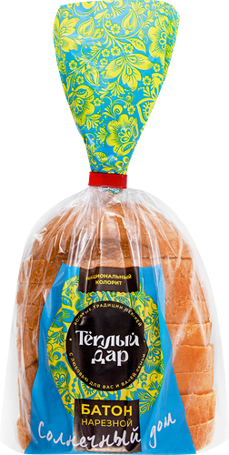 Батон ТЕПЛЫЙ ДАР Солнечный дом, половинка, в нарезке