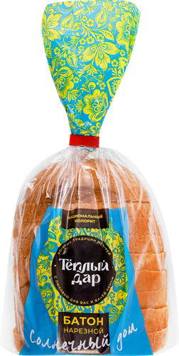 

Батон ТЕПЛЫЙ ДАР Солнечный дом, половинка, в нарезке