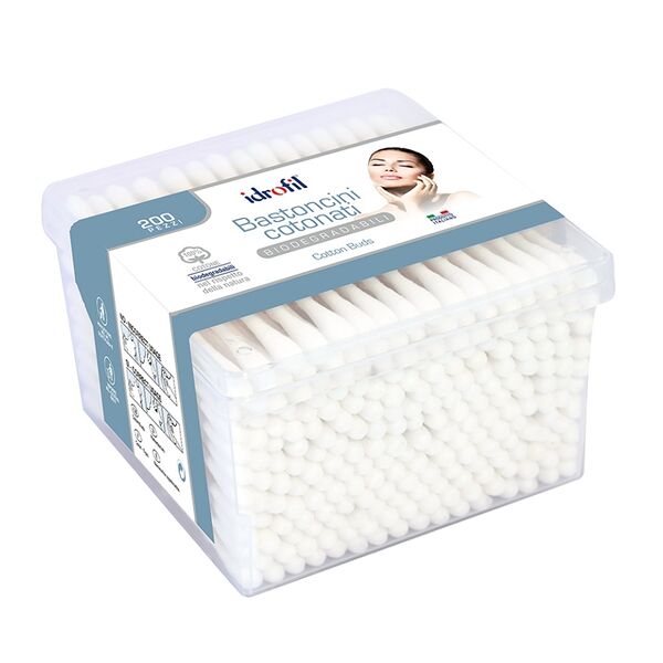 Ватные палочки idrofil биоразлагаемые 200шт., Италия