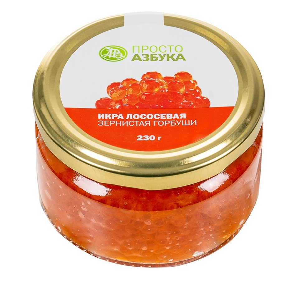 

Икра горбуши лососёвая, «Просто Азбука», 230 г, Россия