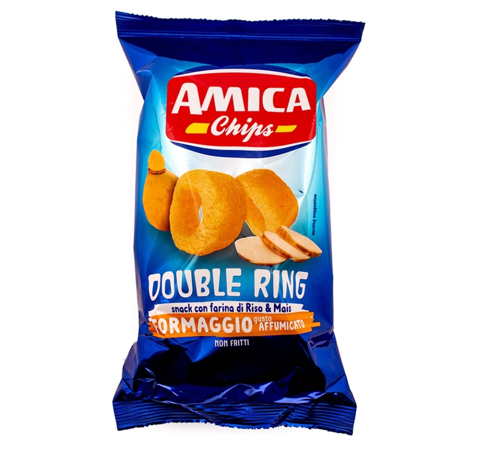 

Снеки Amica Chips кукурузно-рисовые со вкусом копченого сыра 70 г, Италия