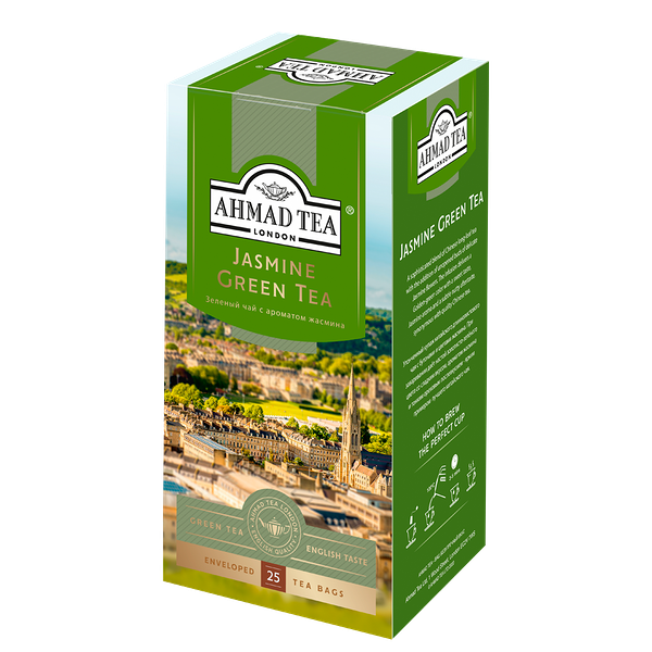 Чай зеленый AHMAD жасминовый р/п вес 25х2гр