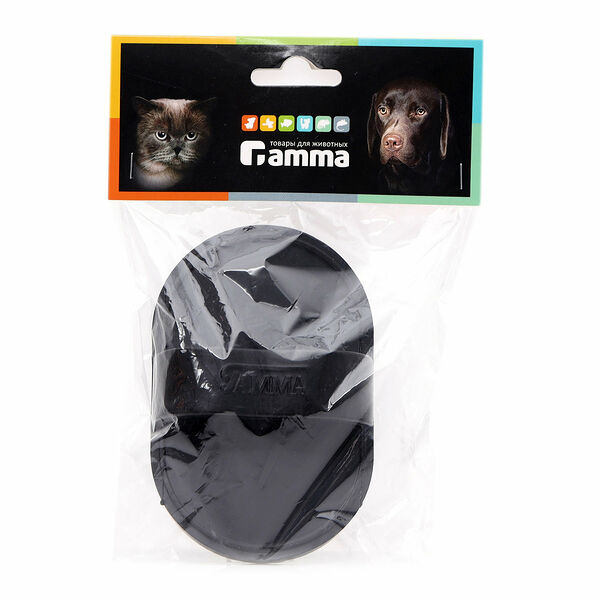 Щетка для животных резиновая овальная малая ТМ Gamma (Гамма)