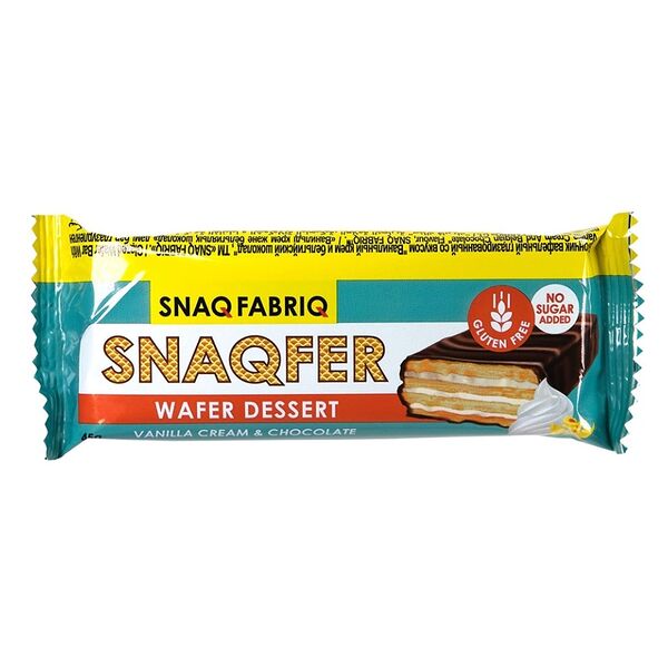 Батончик вафельный Snaq Fabriq Snaqfer со вкусом ванильного крема и бельгийского шоколада, 45 г