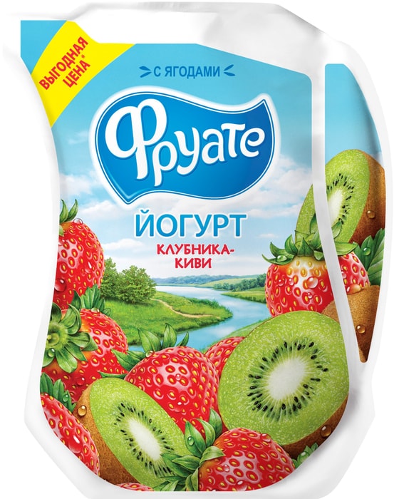 

Йогурт питьевой Фруате клубника-киви 1.5 % 950 г