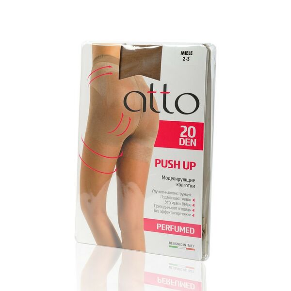 Женские моделирующие колготки Atto Push Up 20den Miele 2 размер