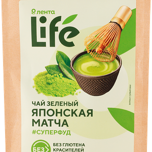 Чай зеленый ЛЕНТА LIFE Японская матча Премиум, порошковый