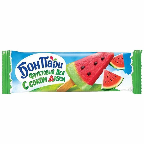 Мороженое фруктовый лёд Бон Пари Арбузик, 67г