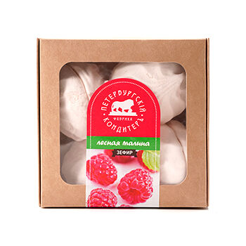 Зефир Лесная малина Петербургский кондитеръ с ягодами малины, 200г