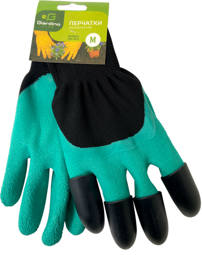 

Перчатки садовые GIARDINO CLUB с когтями, Арт. LTAJ-3022
