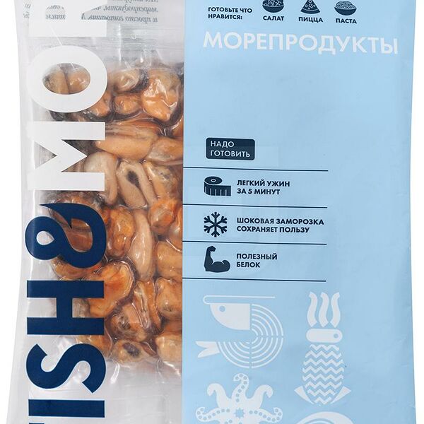 Мидии Fish&More 200/300 500г