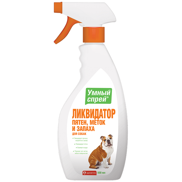 Спрей Умный спрей ликвидатор запаха для туалета кошек и собак мелких пород