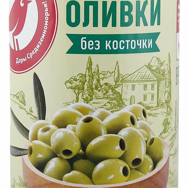 Оливки Ашан Красная птица без косточки