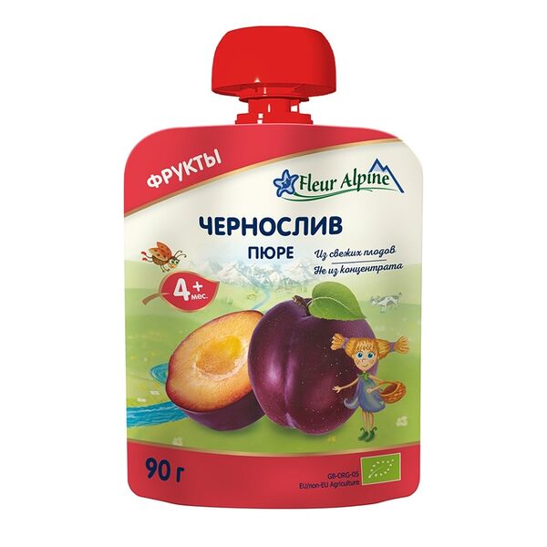 Пюре детское Fleur Alpine чернослив 4 месяцев
