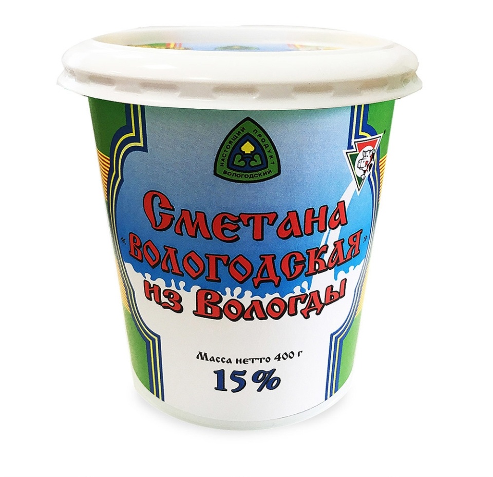 

Сметана Вологодская 15% 400 г
