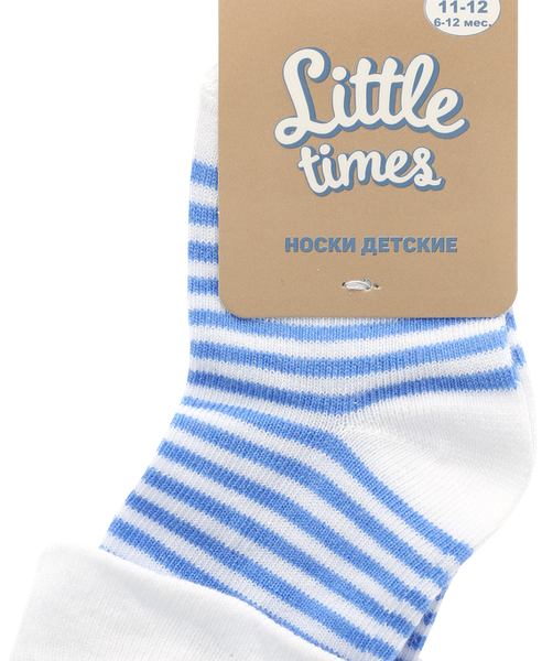 Носки детские LITTLE TIMES р. 11–12 (6–12мес) белые, Арт. НН8002Л