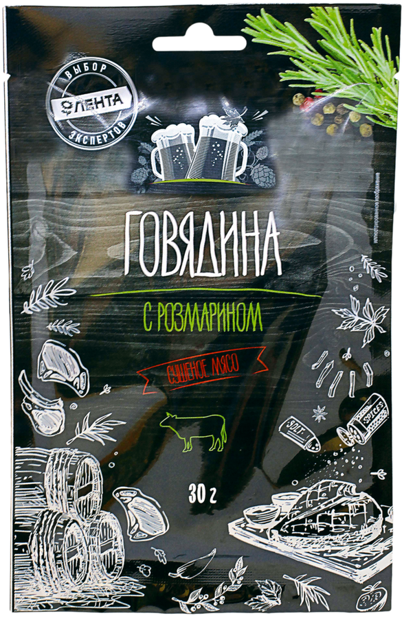 

Мясо сушеное ЛЕНТА Говядина с розмарином