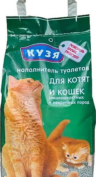 Наполнитель для кошачьего туалета Кузя впитывающий 4.5л