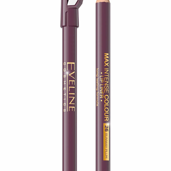 EVELINE Карандаш для губ Max Intense Colour контурный, 7 г, 26 Runway Plum