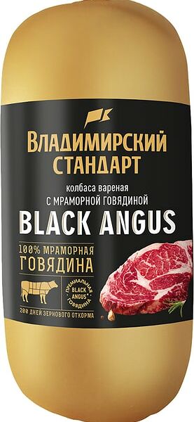 Колбаса Владимирский стандарт Black angus с мраморной говядиной 430г