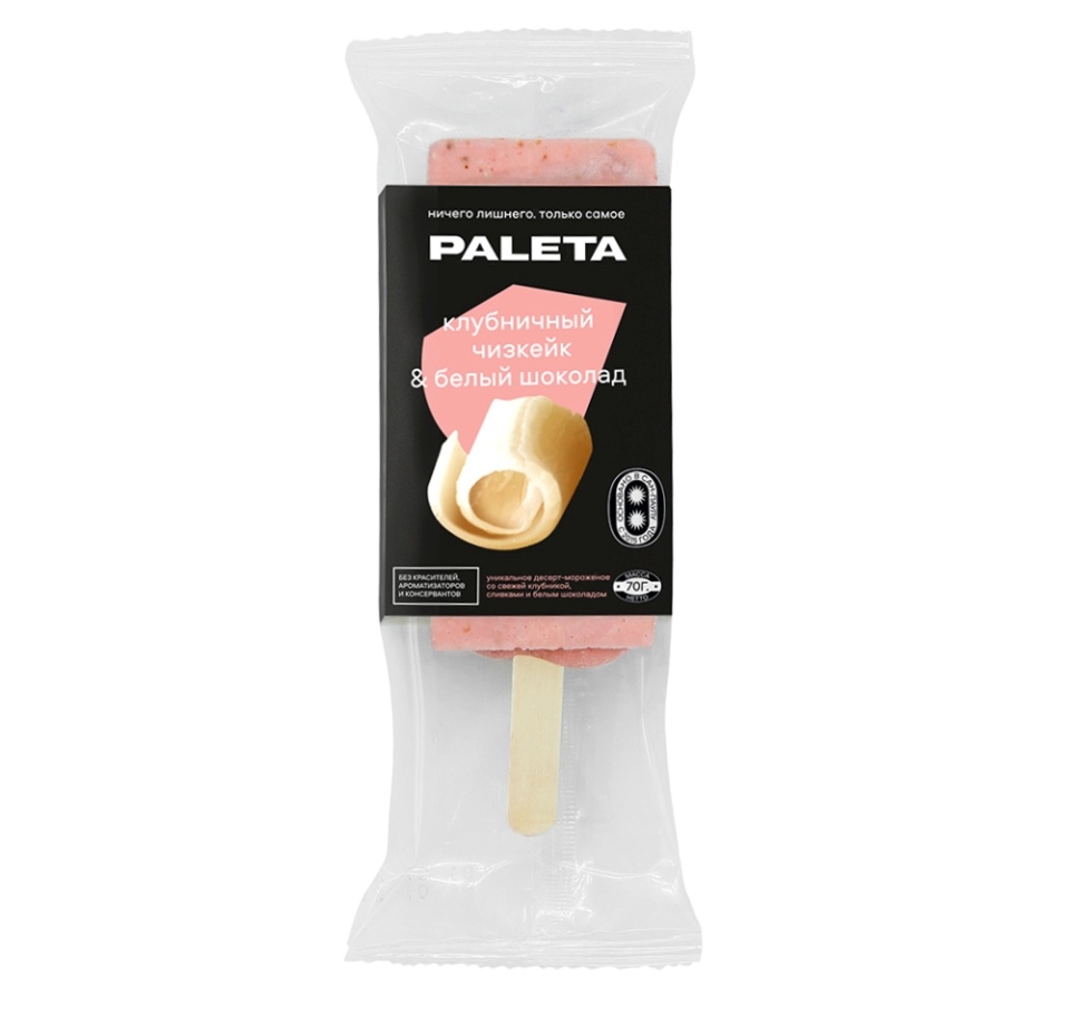 

Мороженое Paleta клубничный чизкейк и белый шоколад 70 г