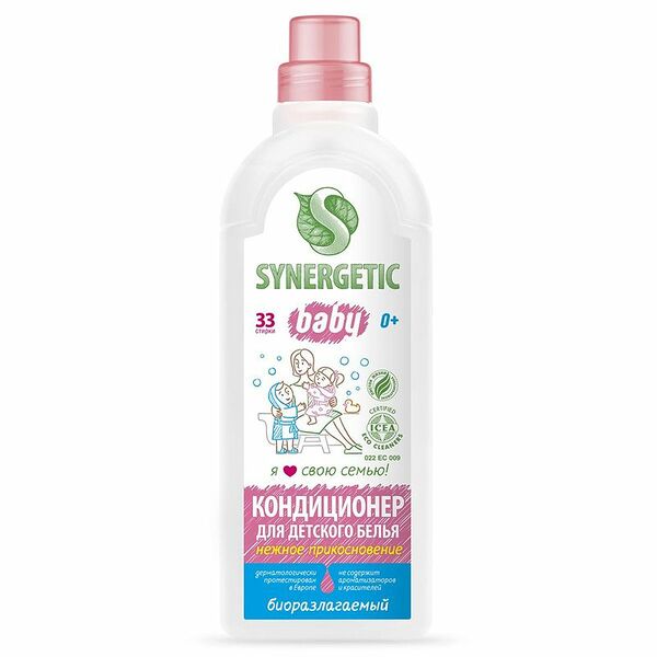 Кондиционер для детского белья Synergetic Нежное прикосновение, 1л