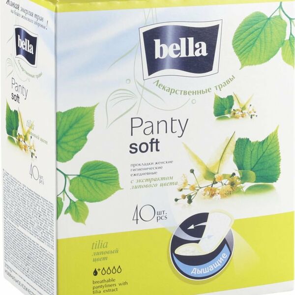 Прокладки ежедневные Bella Panty soft с экстрактом липового цвета, 40 шт.