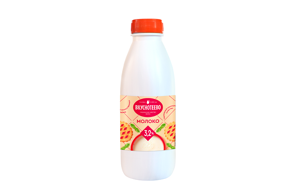 Молоко Вкуснотеево пастеризованное 3,2% пэт 