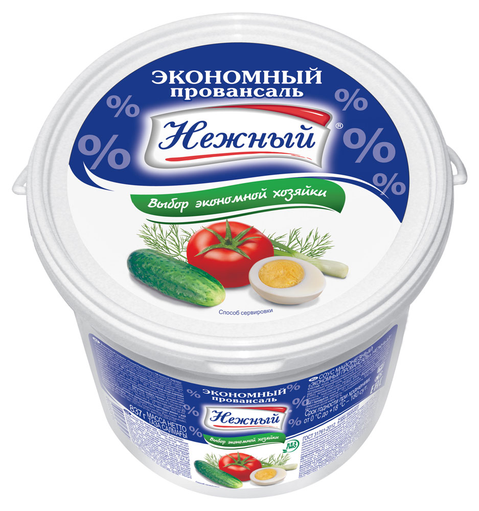 

Нежный Майонезный Соус 15% 837 г