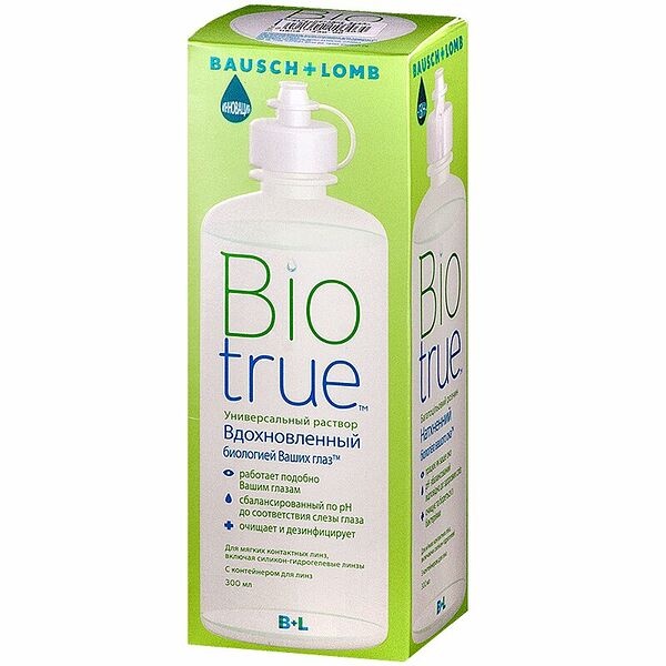 Раствор для линз Bausch&Lomb Biotrue универсальный с контейнером  300 мл