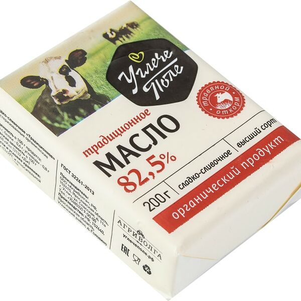 Масло сливочное Углече Поле Традиционное 82.5% 200г