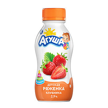 Ряженка детская с клубникой 2,9% ТМ Агуша