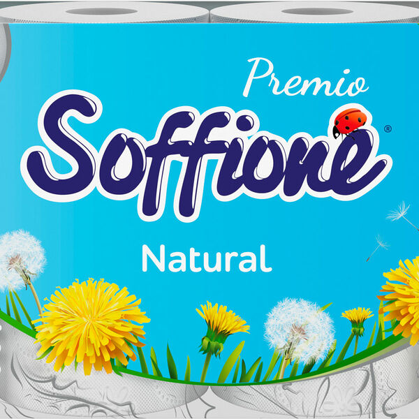 Туалетная бумага Soffione Premio Natural 3 слоя 8 рулонов