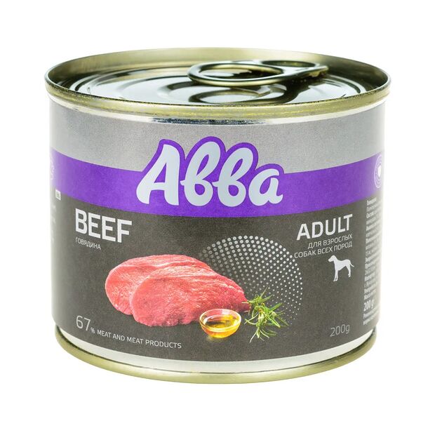 Консервы для взрослых собак всех пород с говядиной