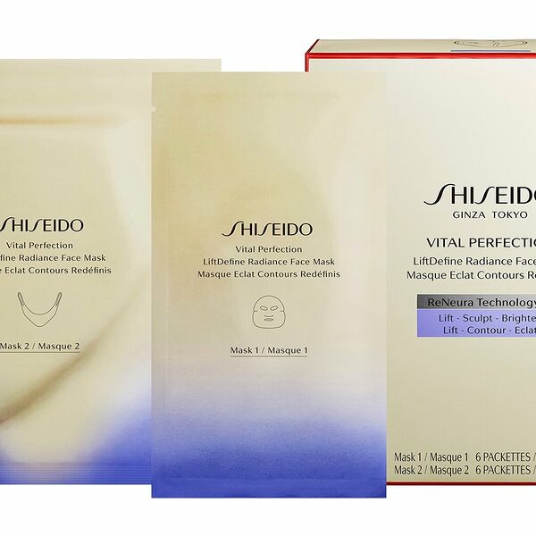Моделирующая маска Shiseido Vital perfection для лифтинга и сияния кожи лица 12 шт.